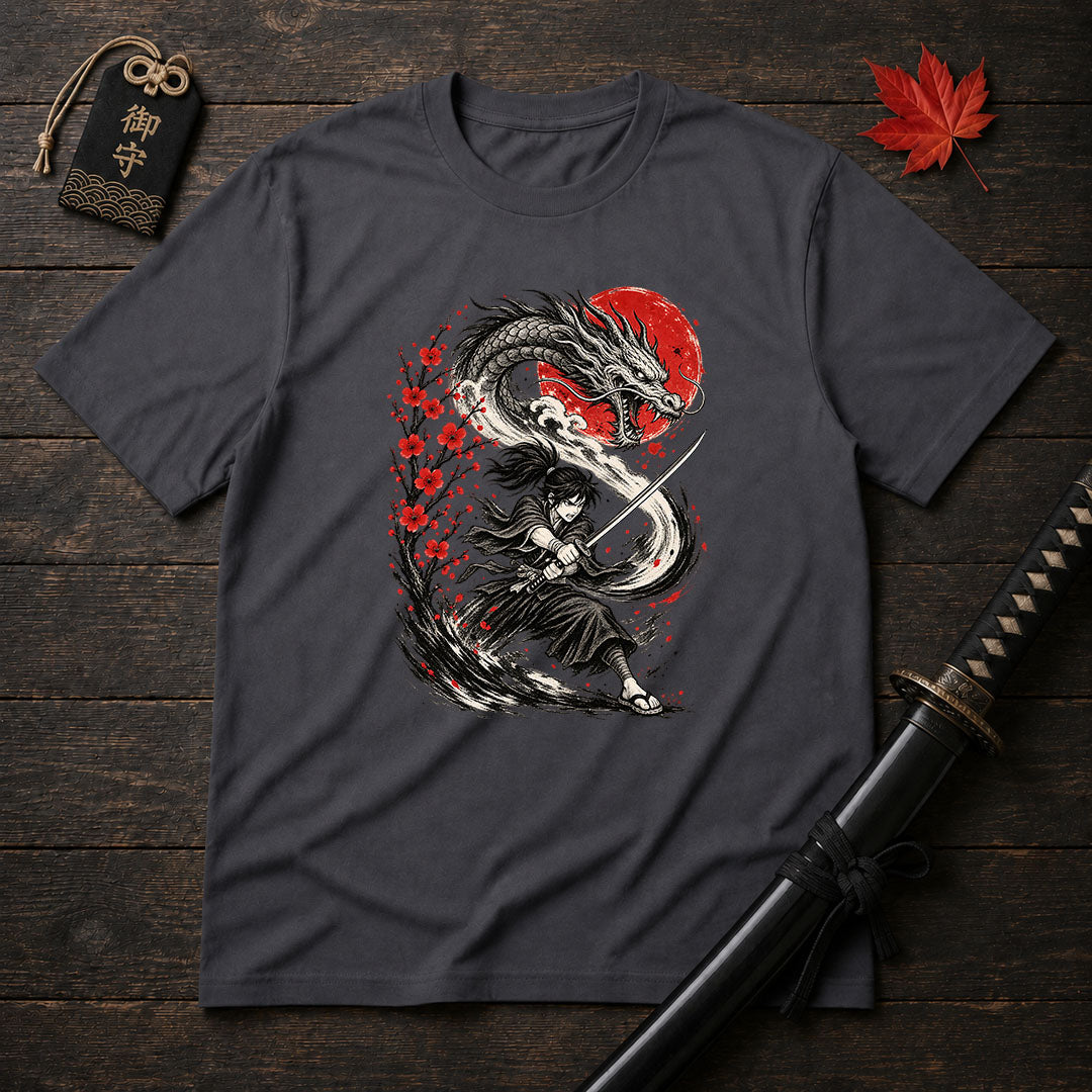Samurai Dragon Strike T-Shirt