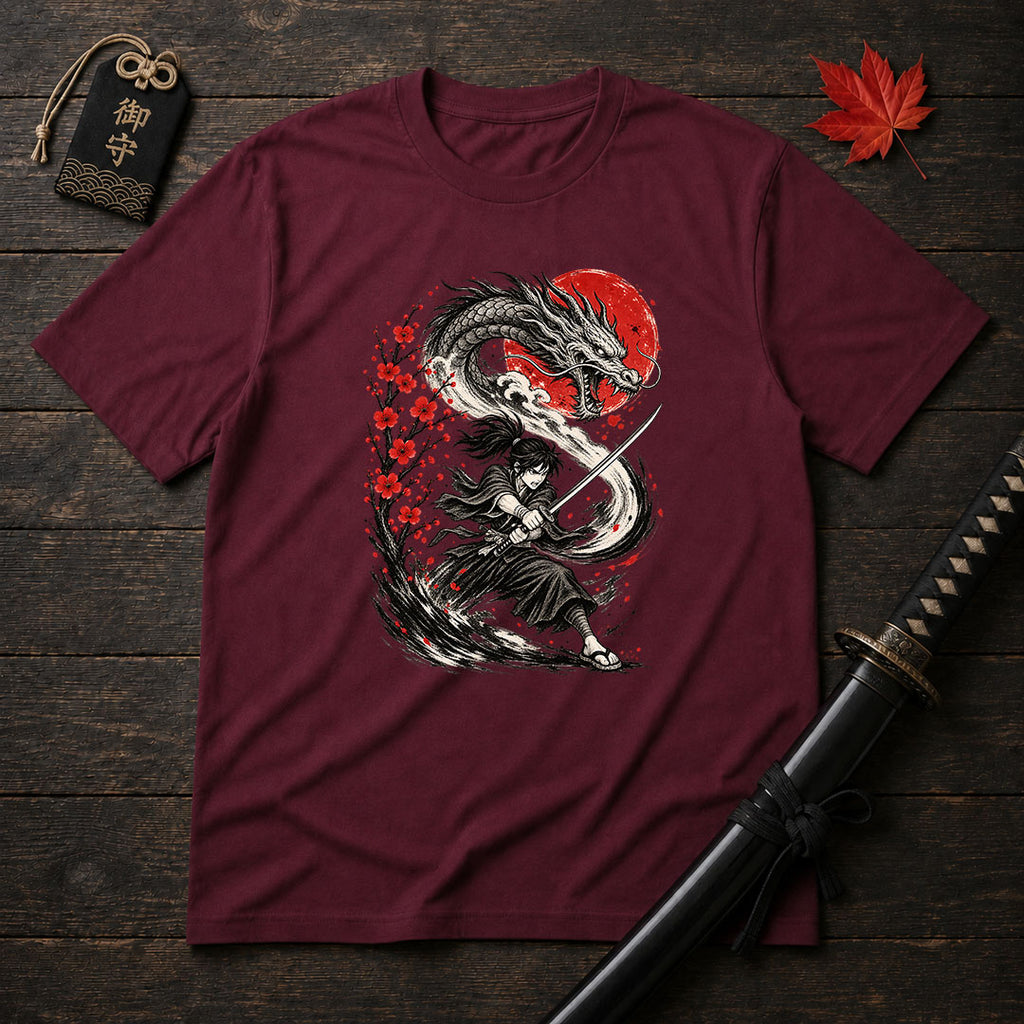 Samurai Dragon Strike T-Shirt
