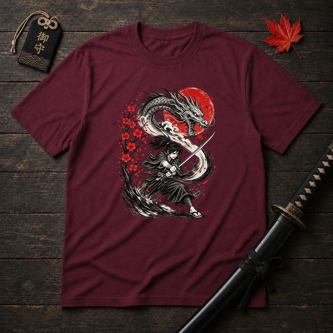 Samurai Dragon Strike T-Shirt