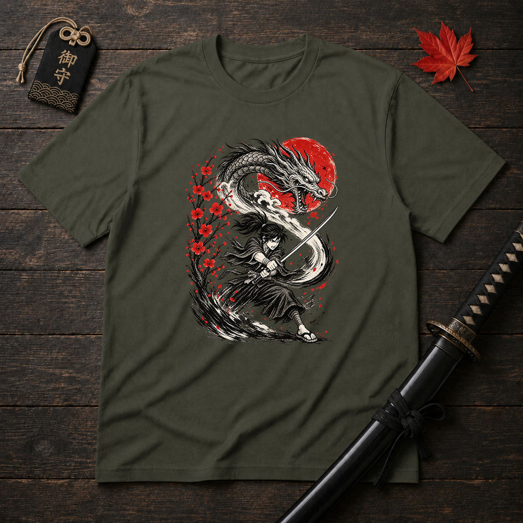Samurai Dragon Strike T-Shirt