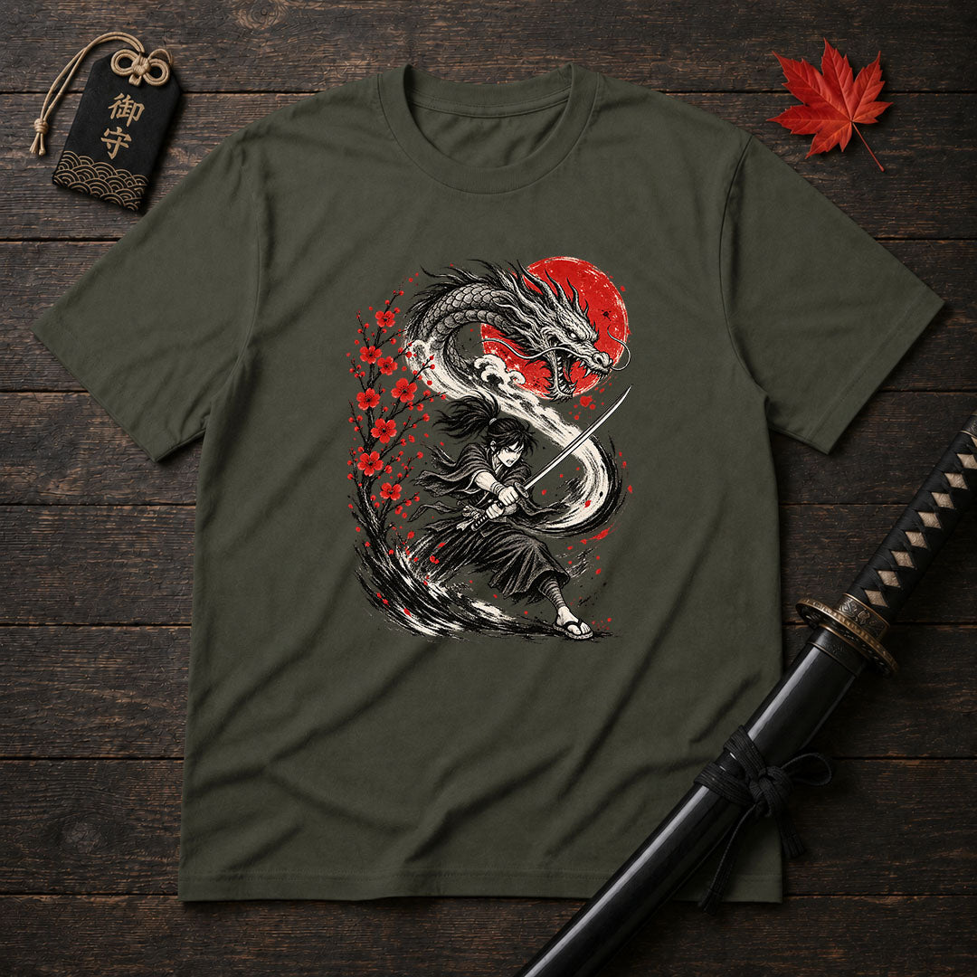 Samurai Dragon Strike T-Shirt