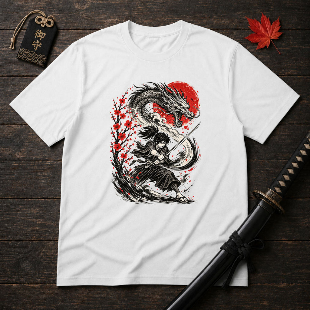 Samurai Dragon Strike T-Shirt