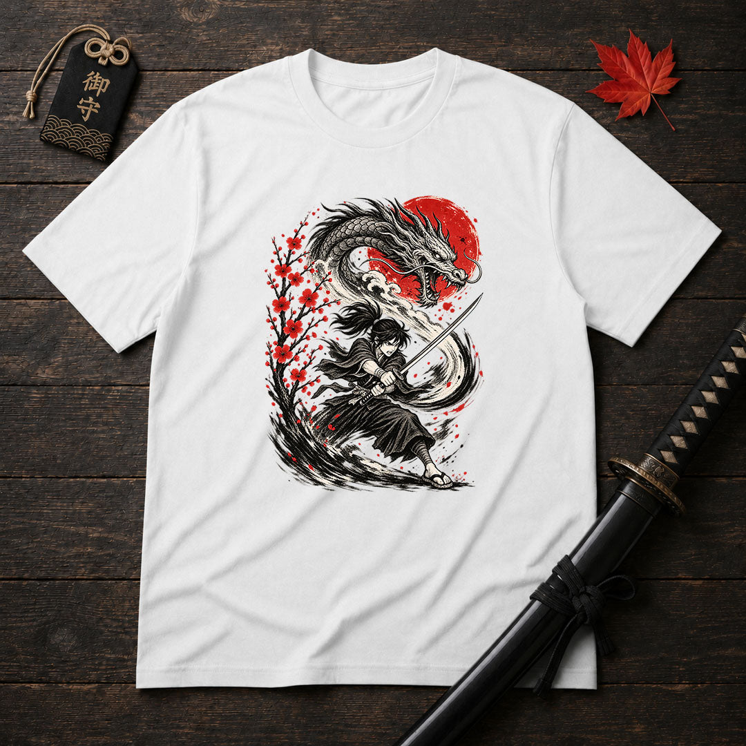Samurai Dragon Strike T-Shirt
