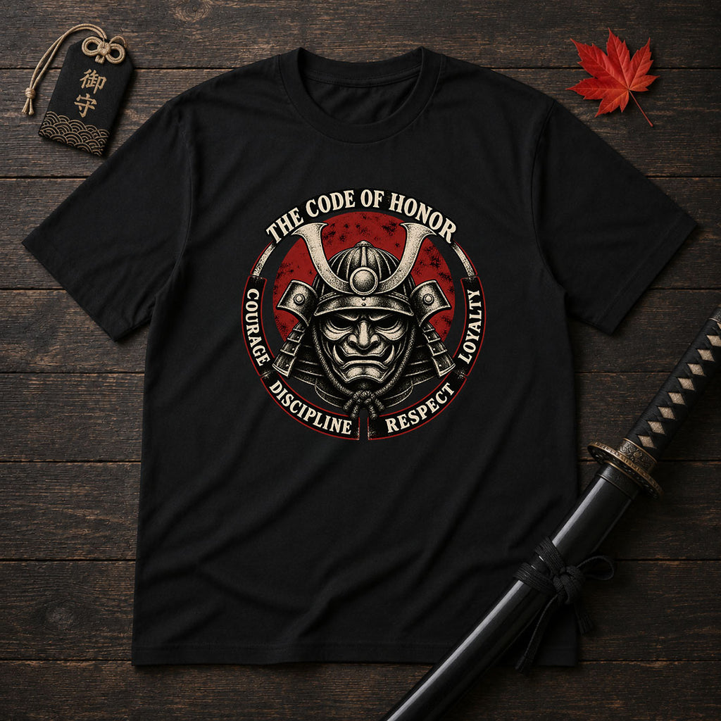 Samurai Helmet Honor Circle T-Shirt