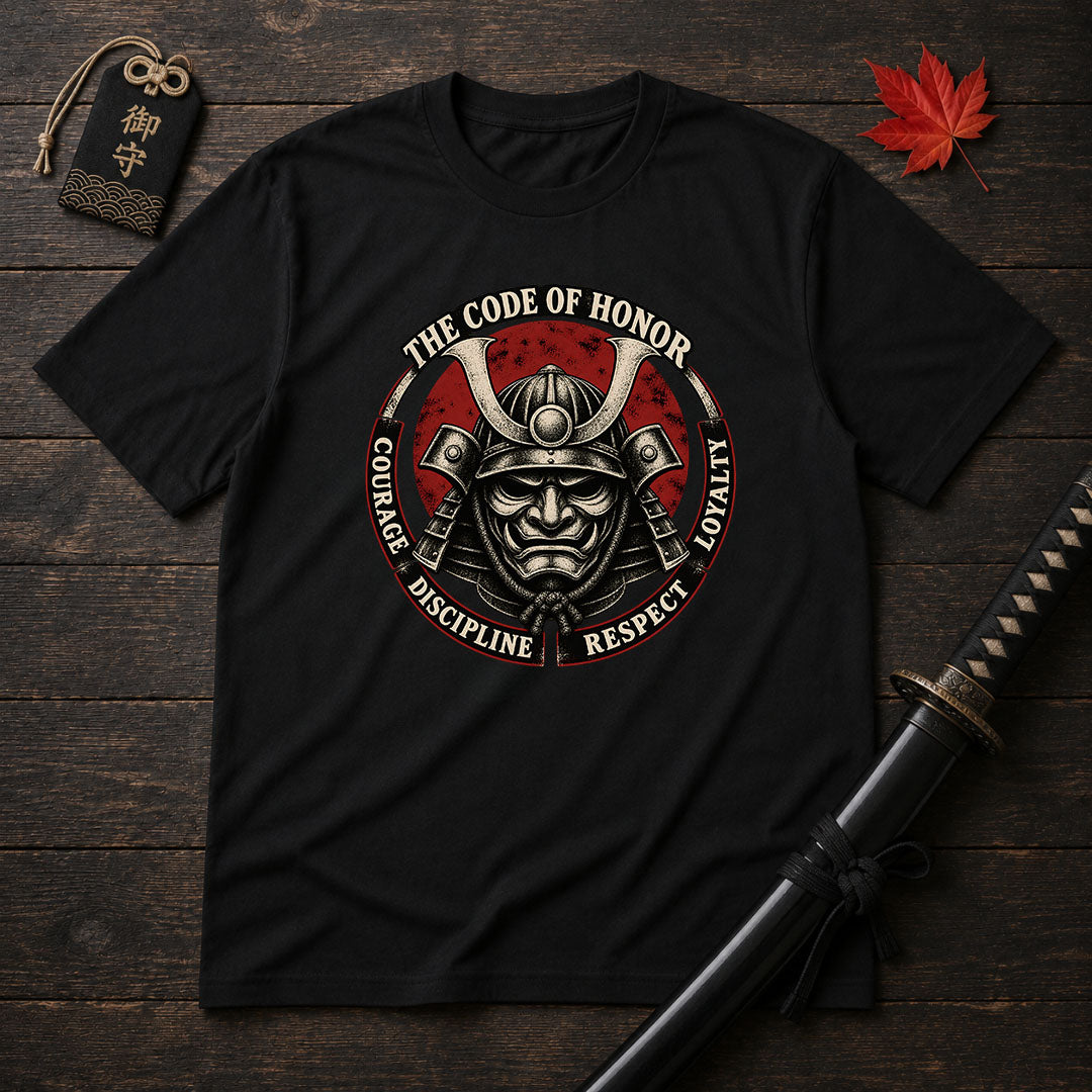 Samurai Helmet Honor Circle T-Shirt