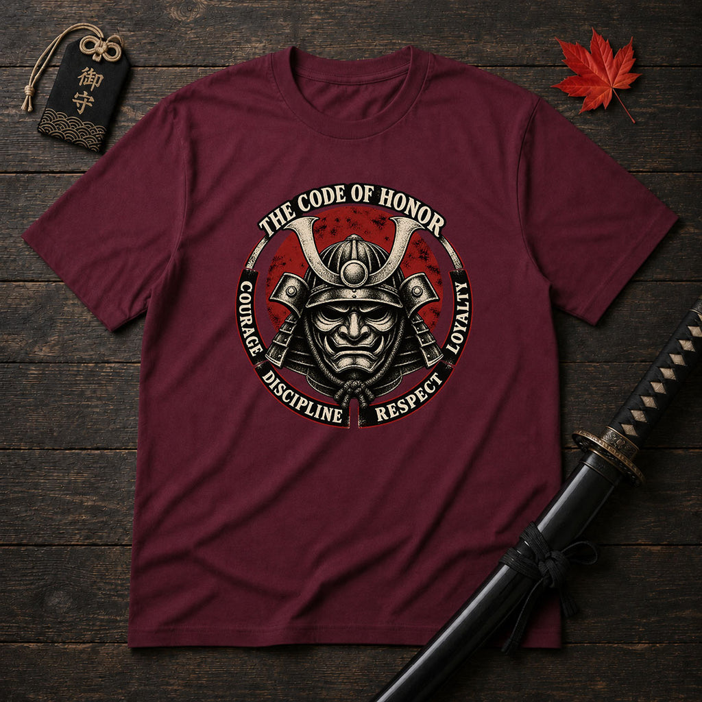 Samurai Helmet Honor Circle T-Shirt