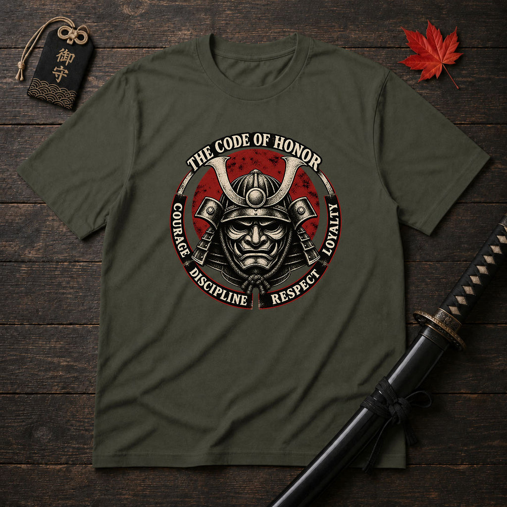 Samurai Helmet Honor Circle T-Shirt