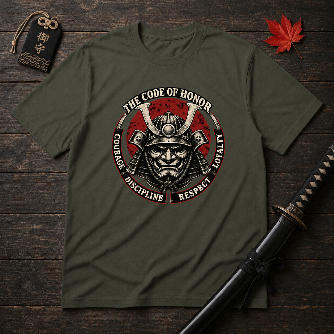 Samurai Helmet Honor Circle T-Shirt