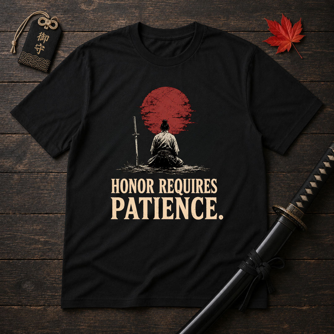 Samurai Meditating With Sun T-Shirt