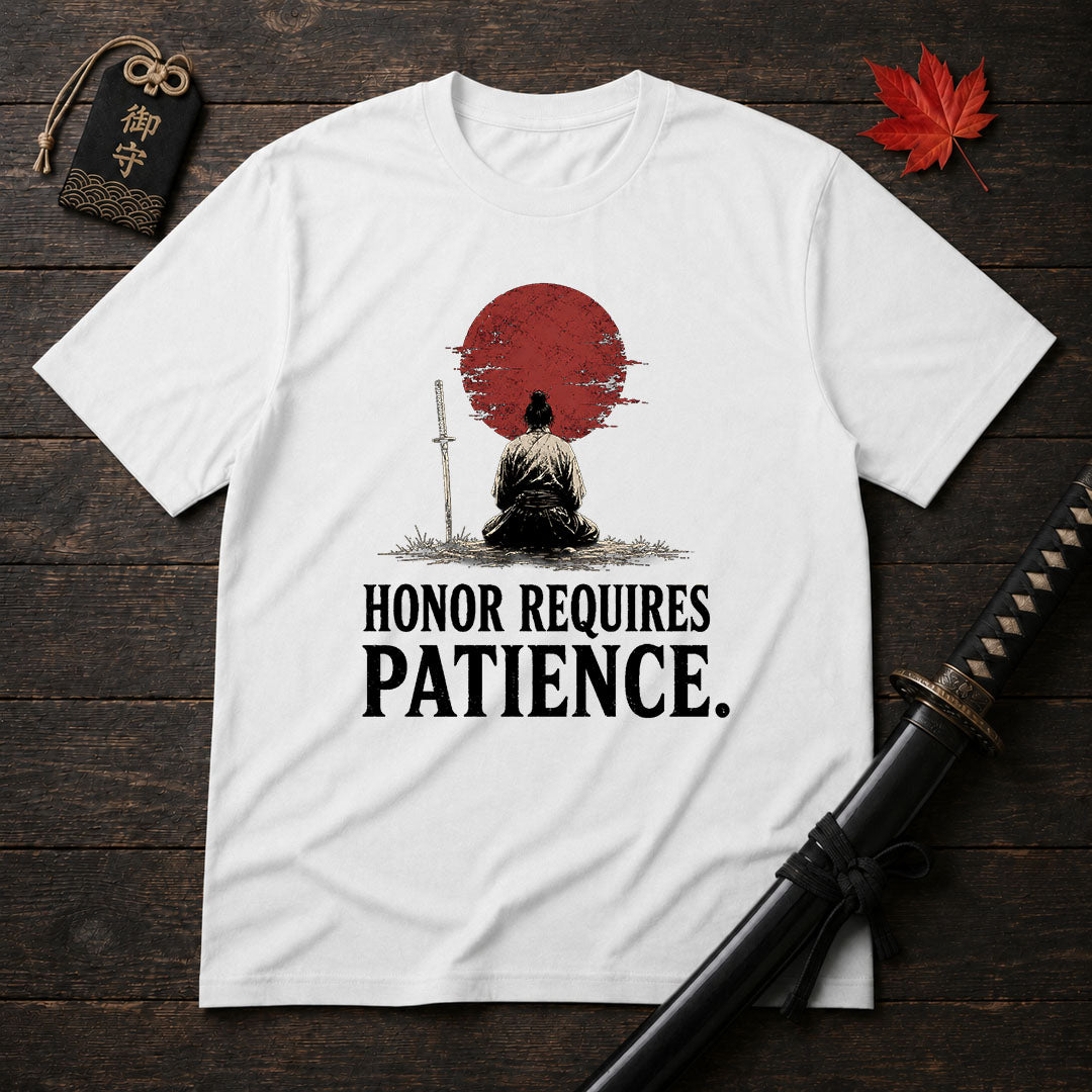 Samurai Meditating With Sun T-Shirt