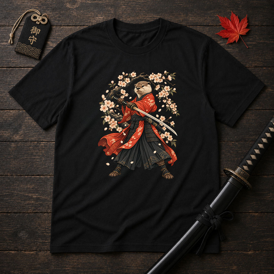 Samurai Otter Sakura T-Shirt