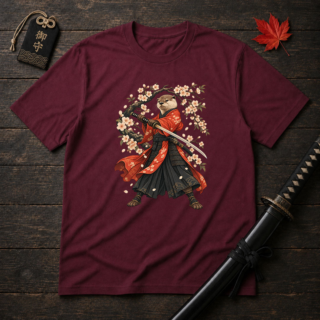Samurai Otter Sakura T-Shirt