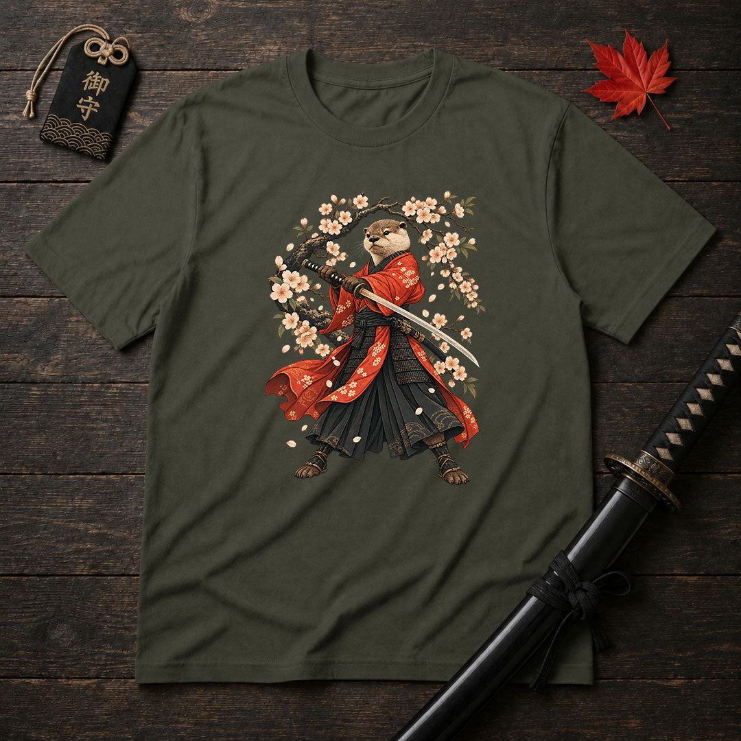 Samurai Otter Sakura T-Shirt