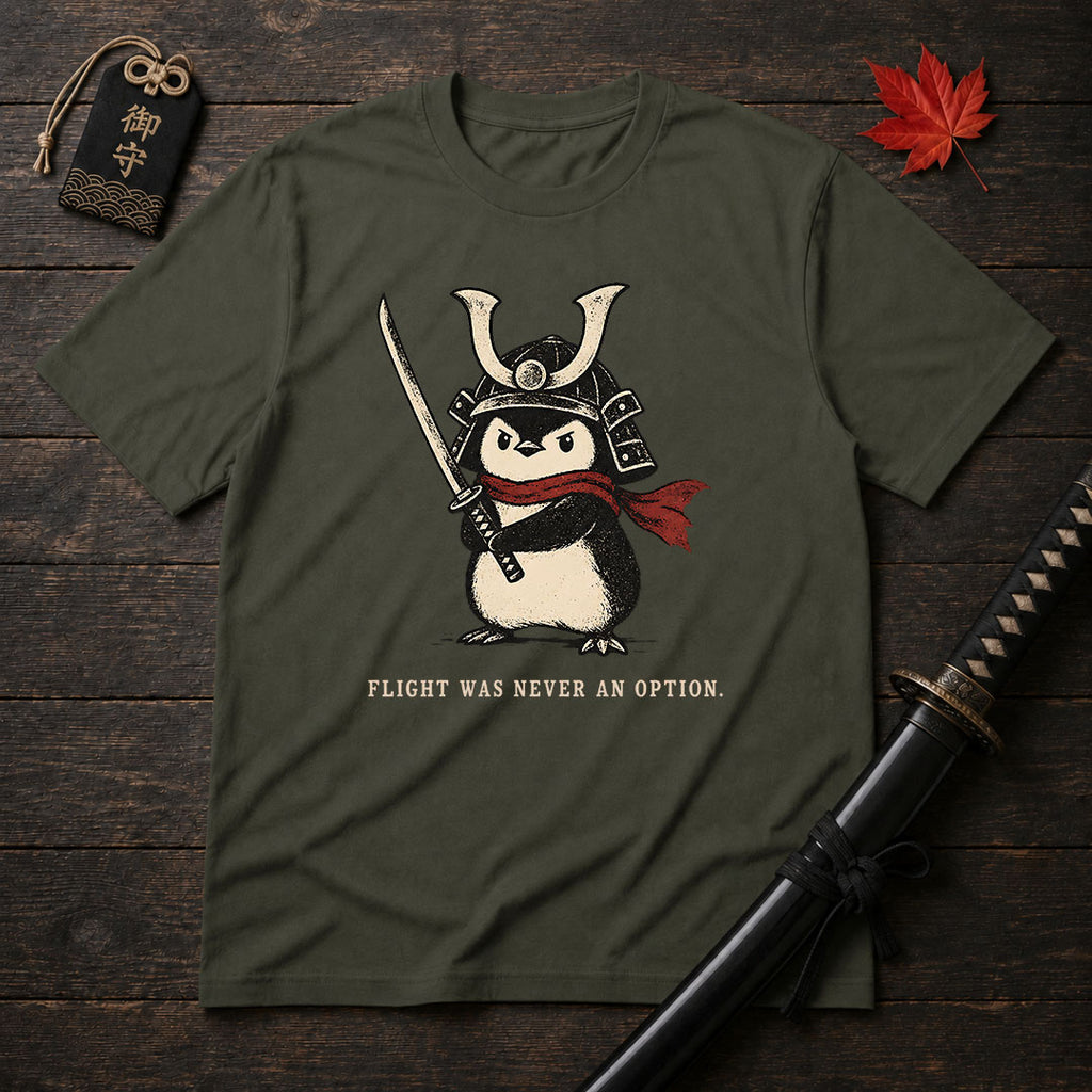 Samurai Penguin With Sword T-Shirt