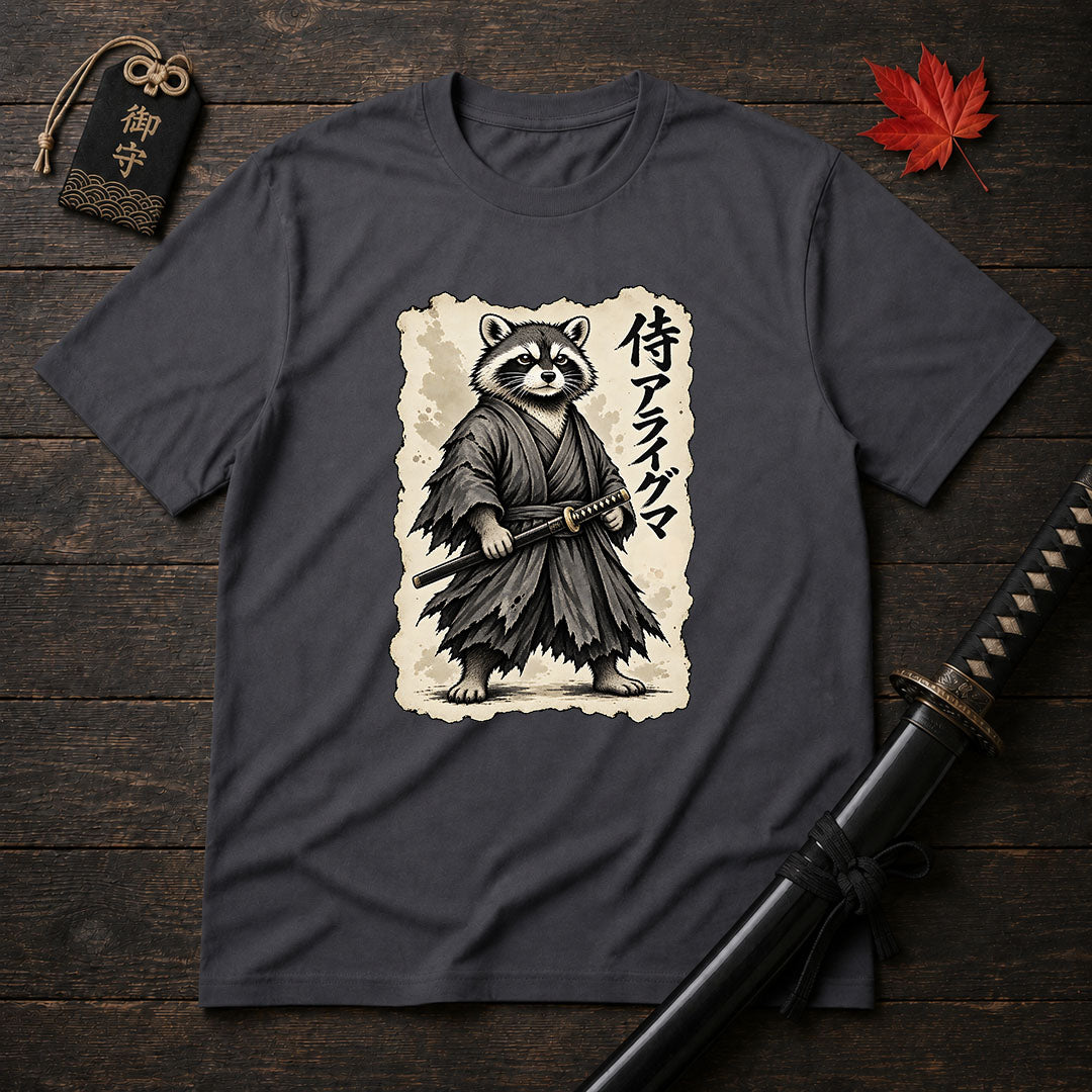 Samurai Raccoon Warrior T-Shirt