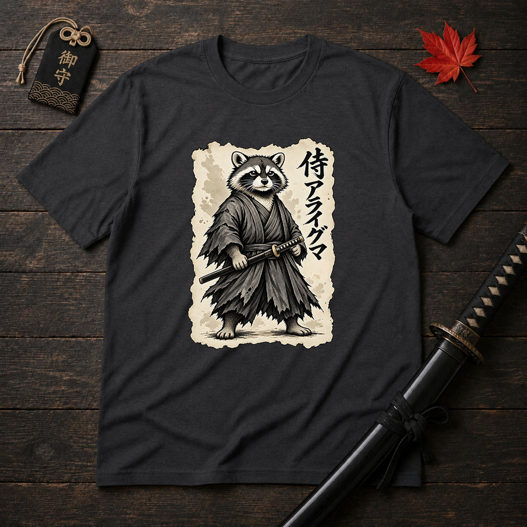 Samurai Raccoon Warrior T-Shirt