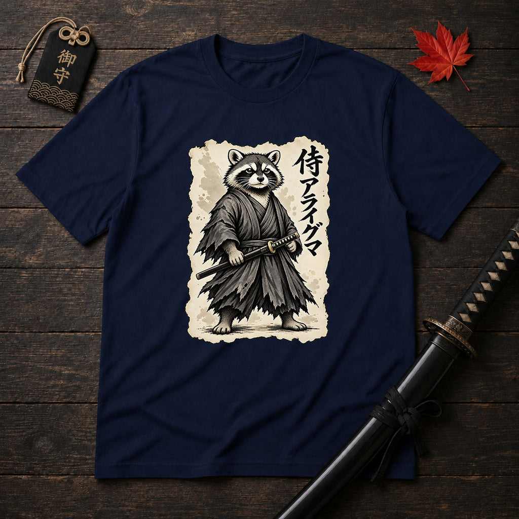 Samurai Raccoon Warrior T-Shirt