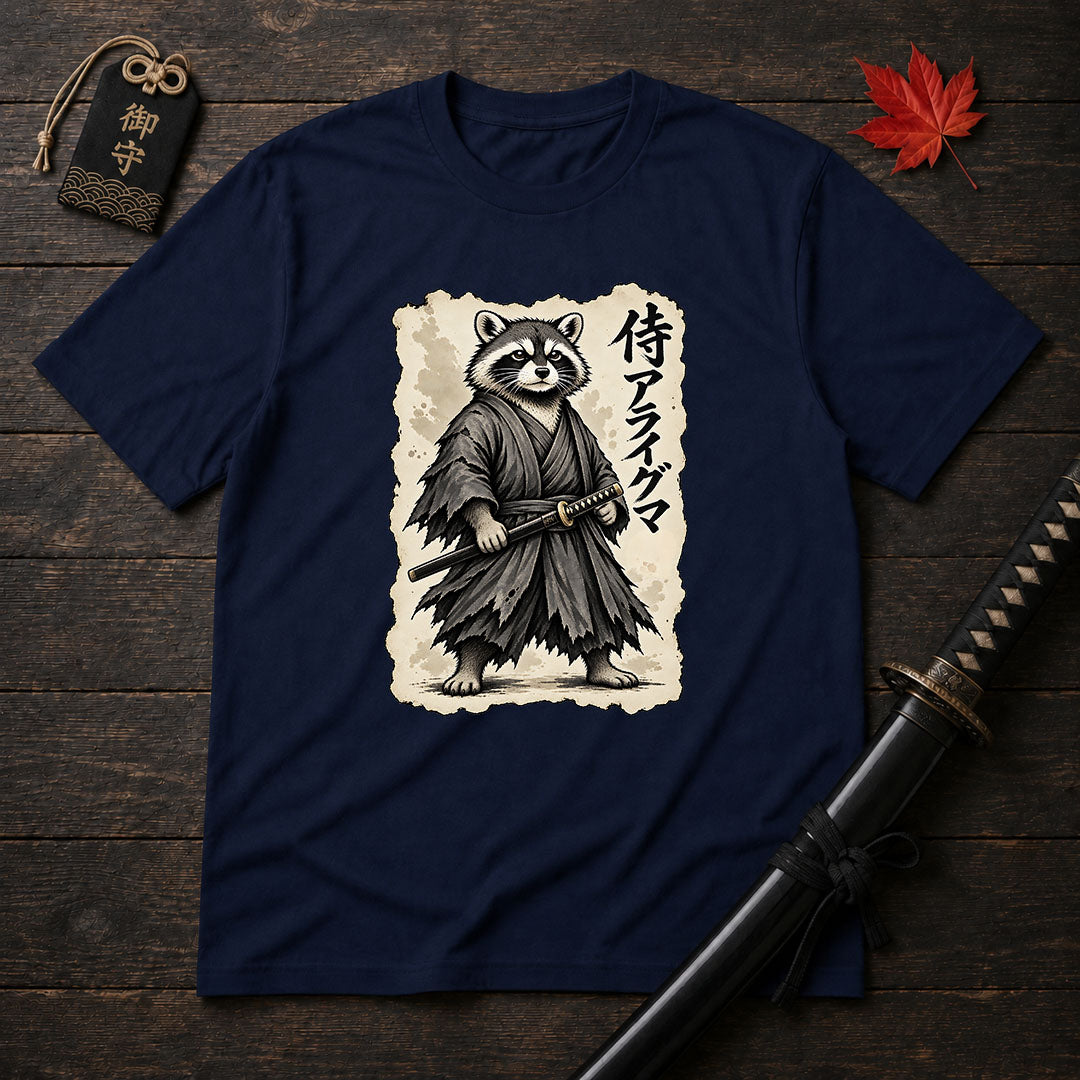 Samurai Raccoon Warrior T-Shirt