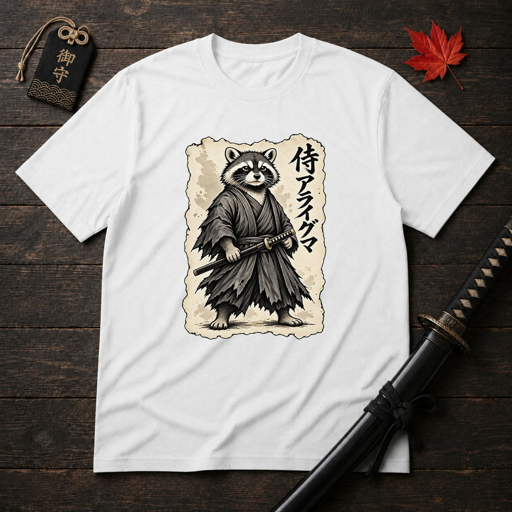 Samurai Raccoon Warrior T-Shirt