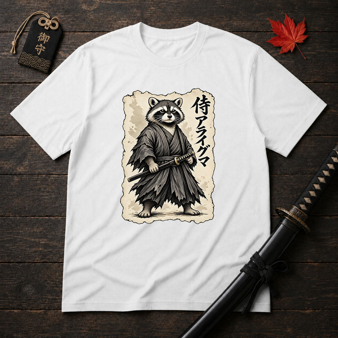Samurai Raccoon Warrior T-Shirt