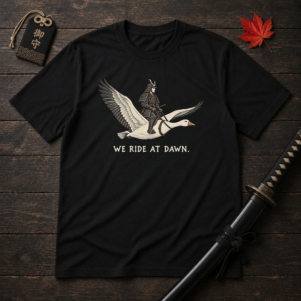 Samurai Riding A Goose T-Shirt