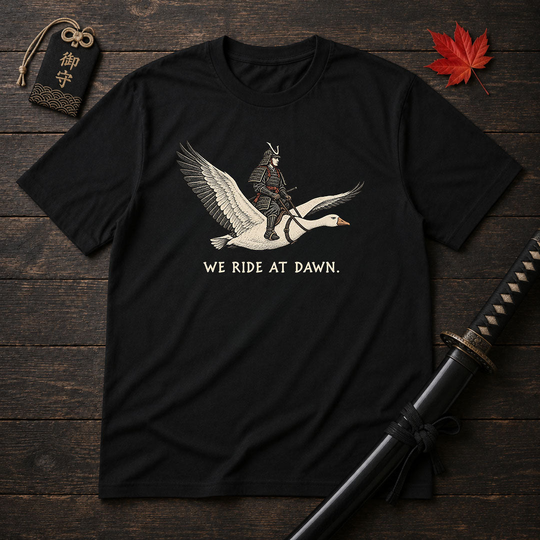 Samurai Riding A Goose T-Shirt