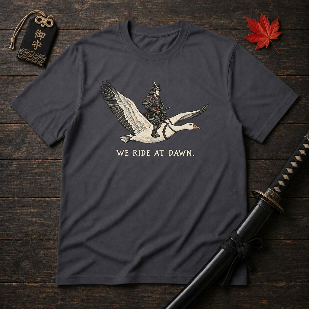 Samurai Riding A Goose T-Shirt