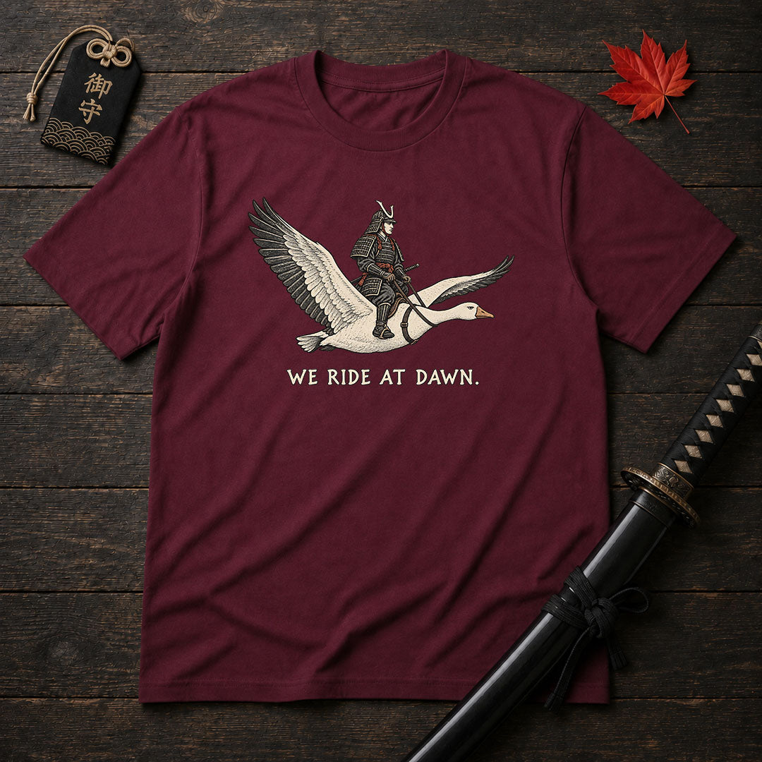 Samurai Riding A Goose T-Shirt