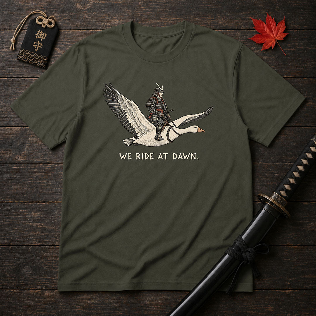 Samurai Riding A Goose T-Shirt