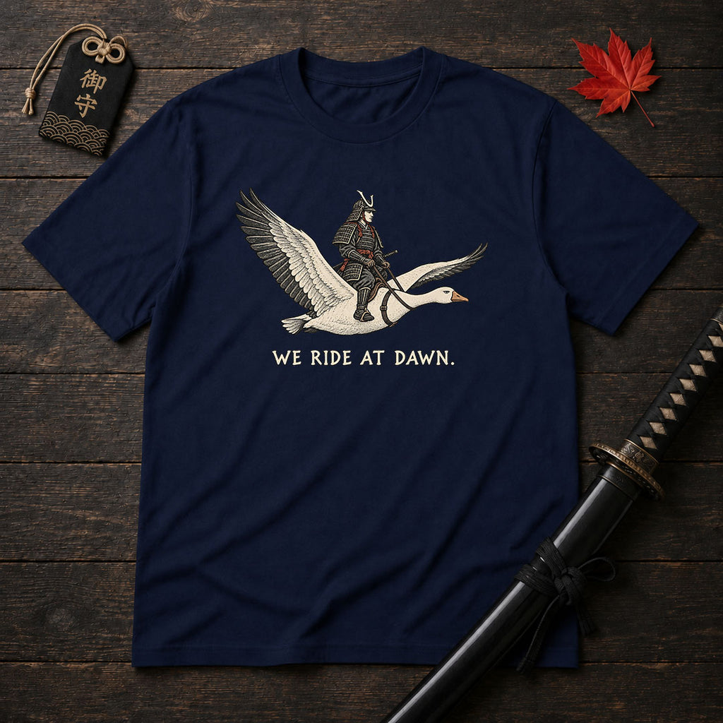 Samurai Riding A Goose T-Shirt