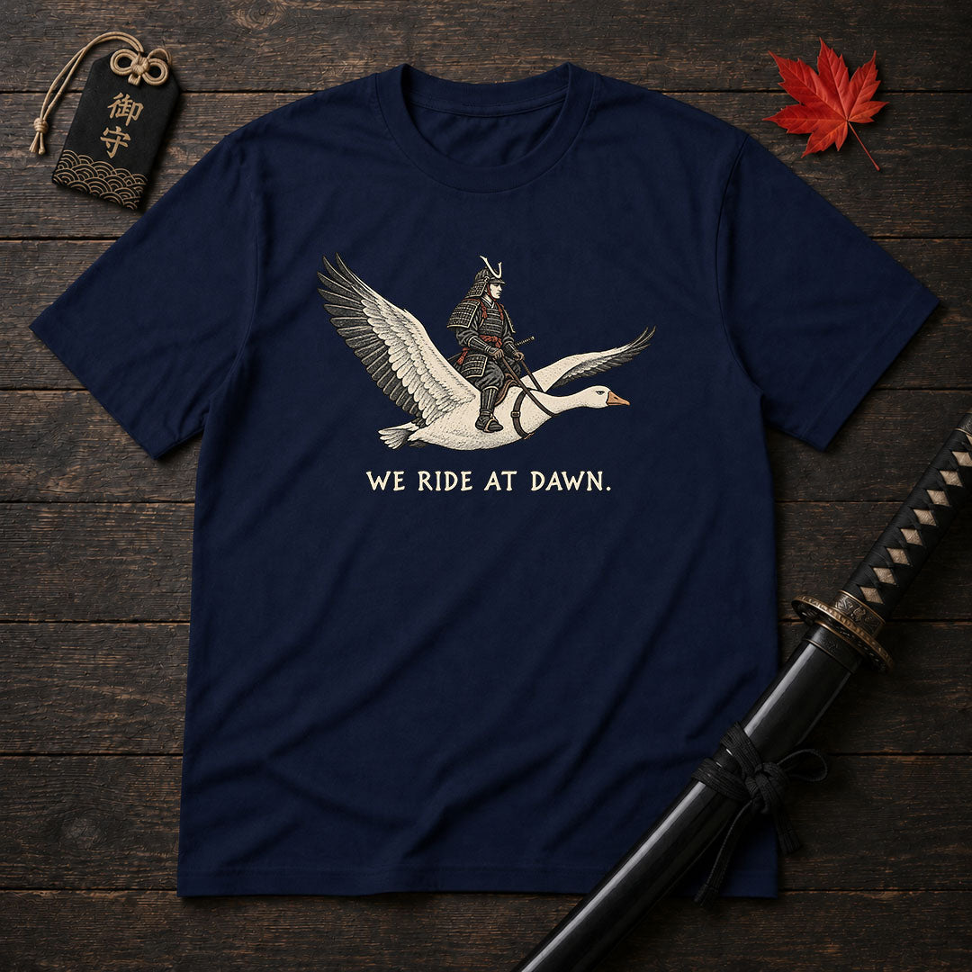 Samurai Riding A Goose T-Shirt