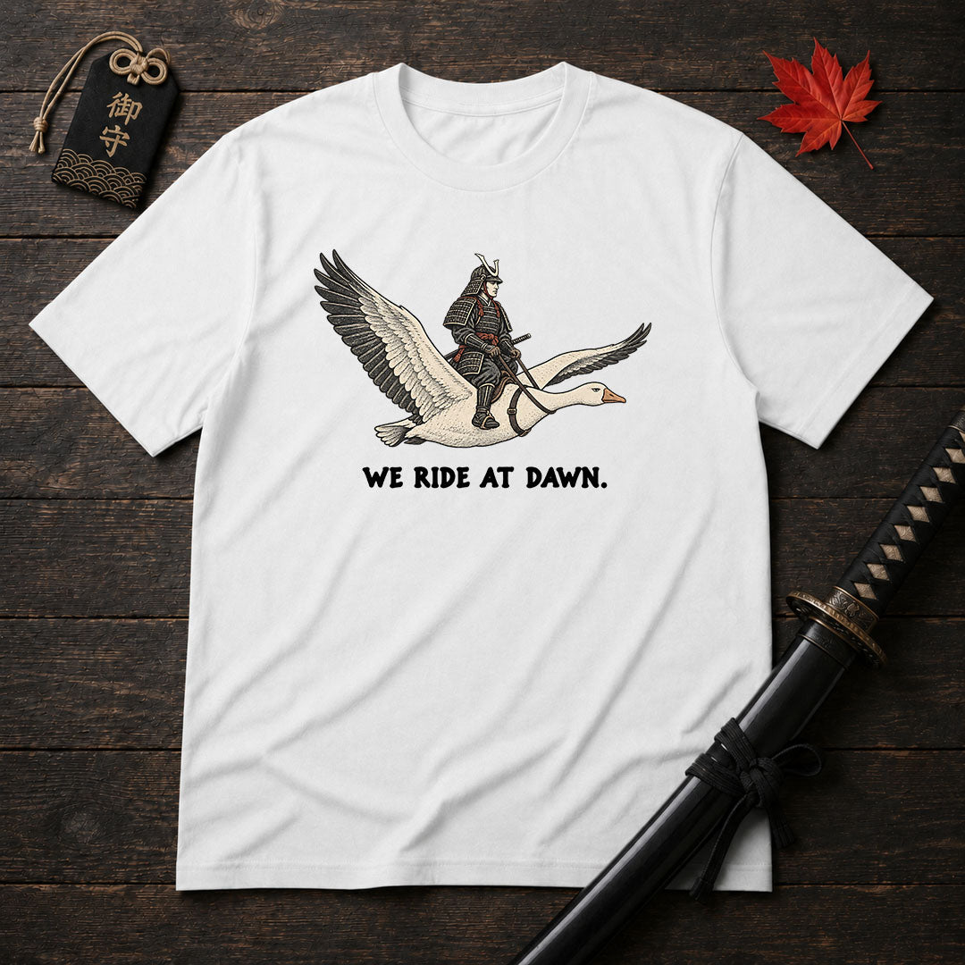 Samurai Riding A Goose T-Shirt