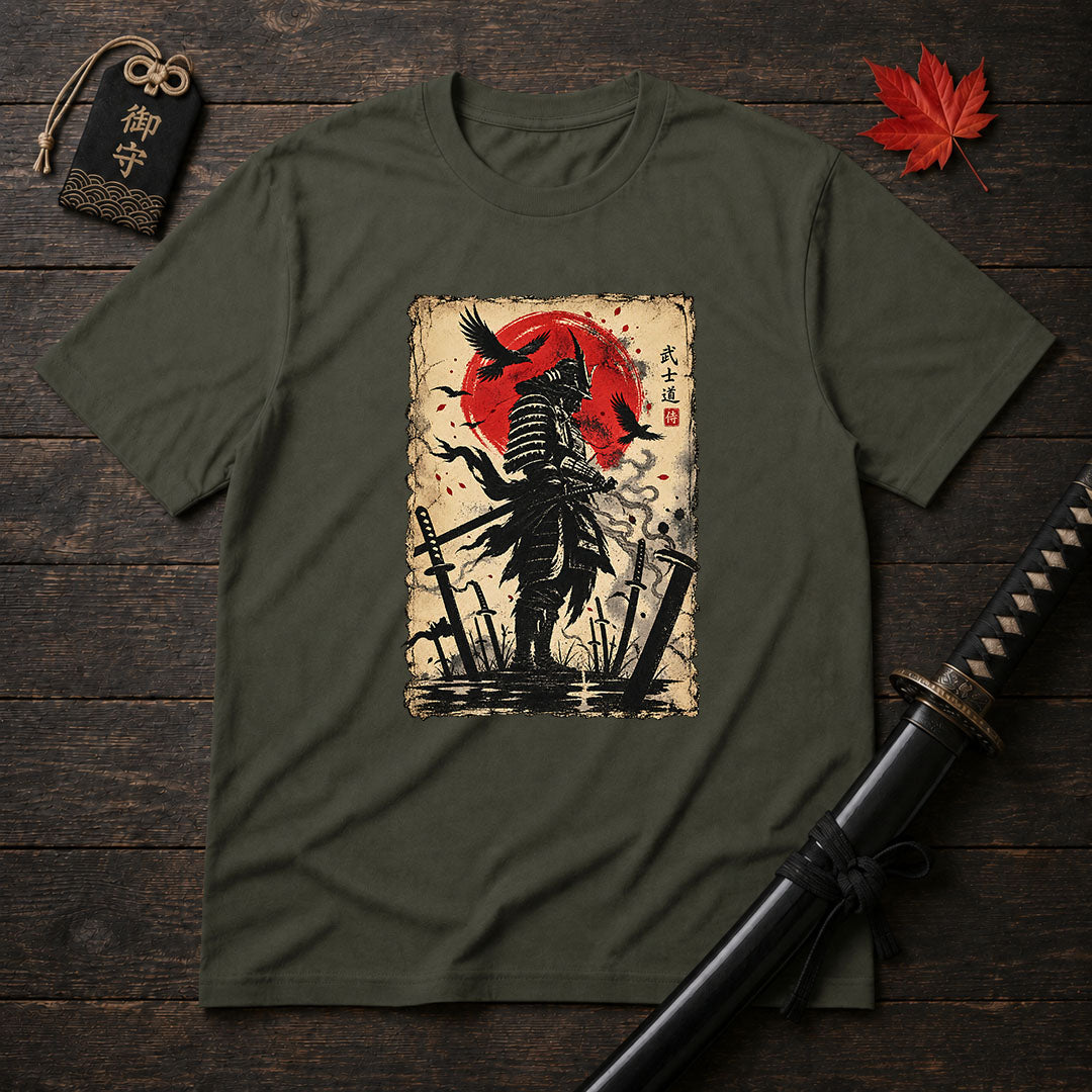 Samurai Shadow And Sun T-Shirt