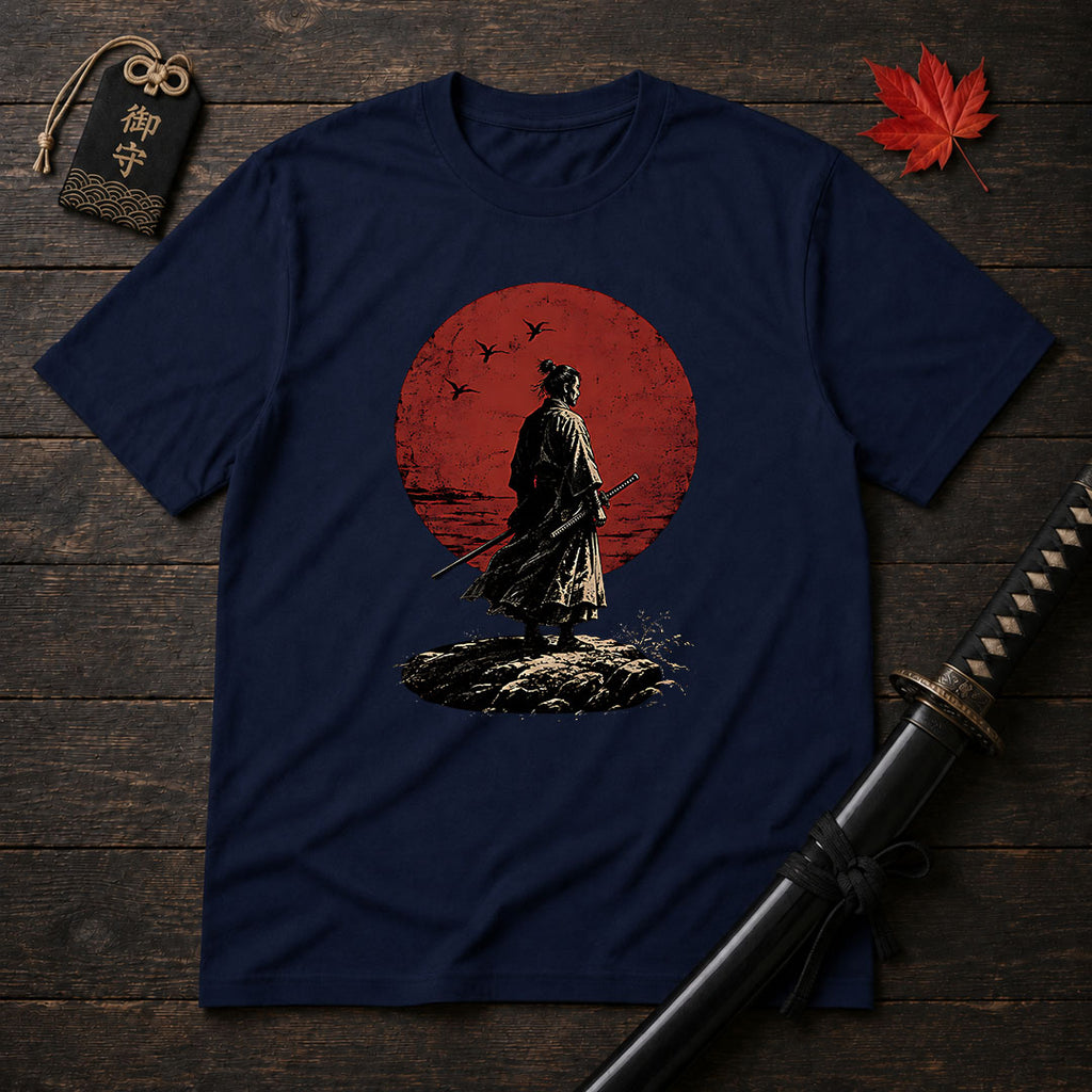 Samurai Silhouette And Moon T-Shirt