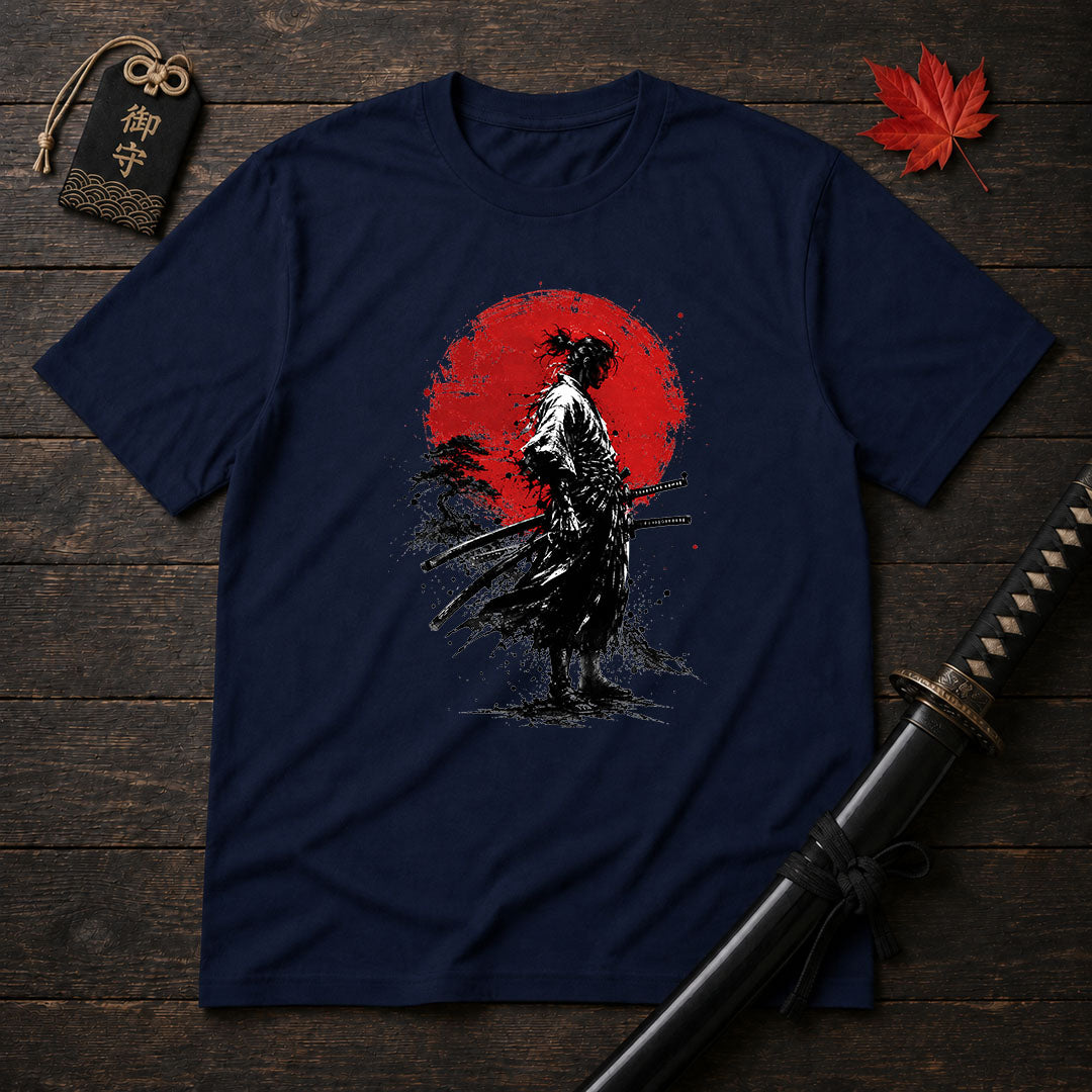 Samurai Silhouette and Sun T-Shirt