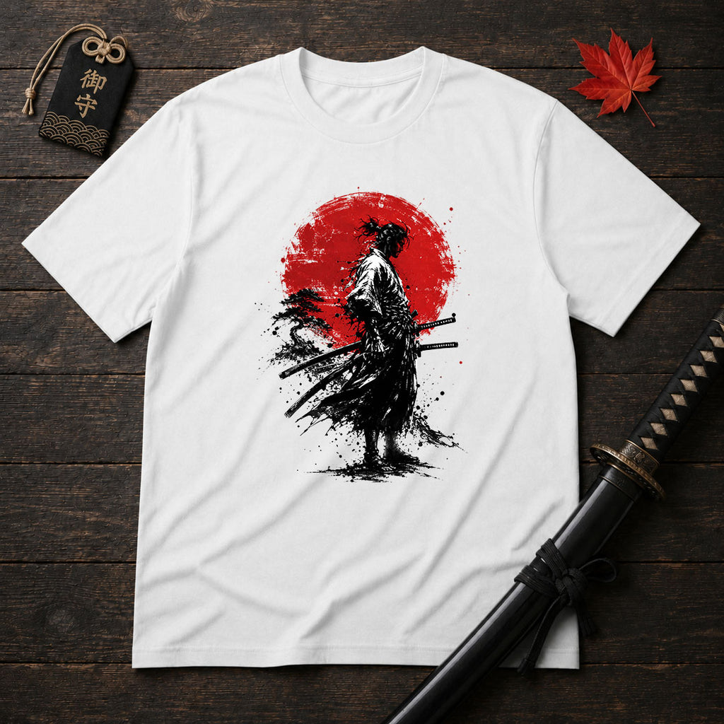 Samurai Silhouette and Sun T-Shirt