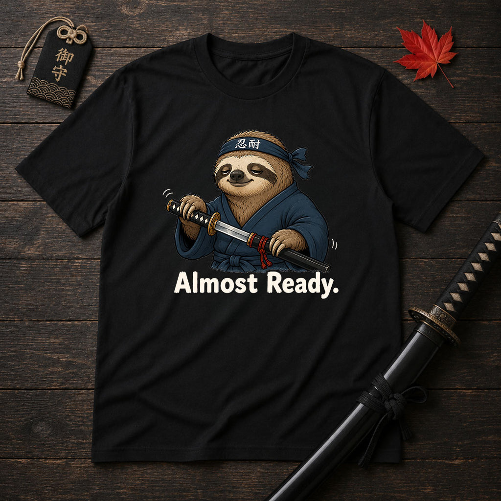 Samurai Sloth Almost Ready T-Shirt