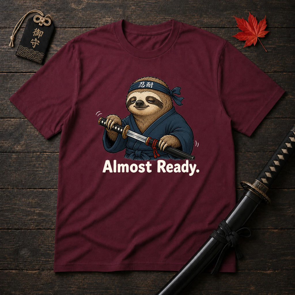 Samurai Sloth Almost Ready T-Shirt