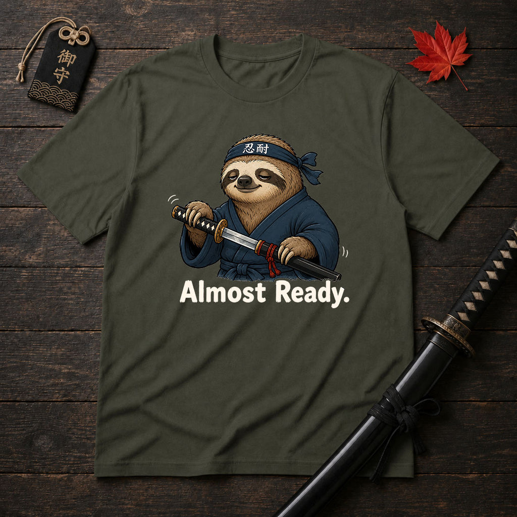 Samurai Sloth Almost Ready T-Shirt