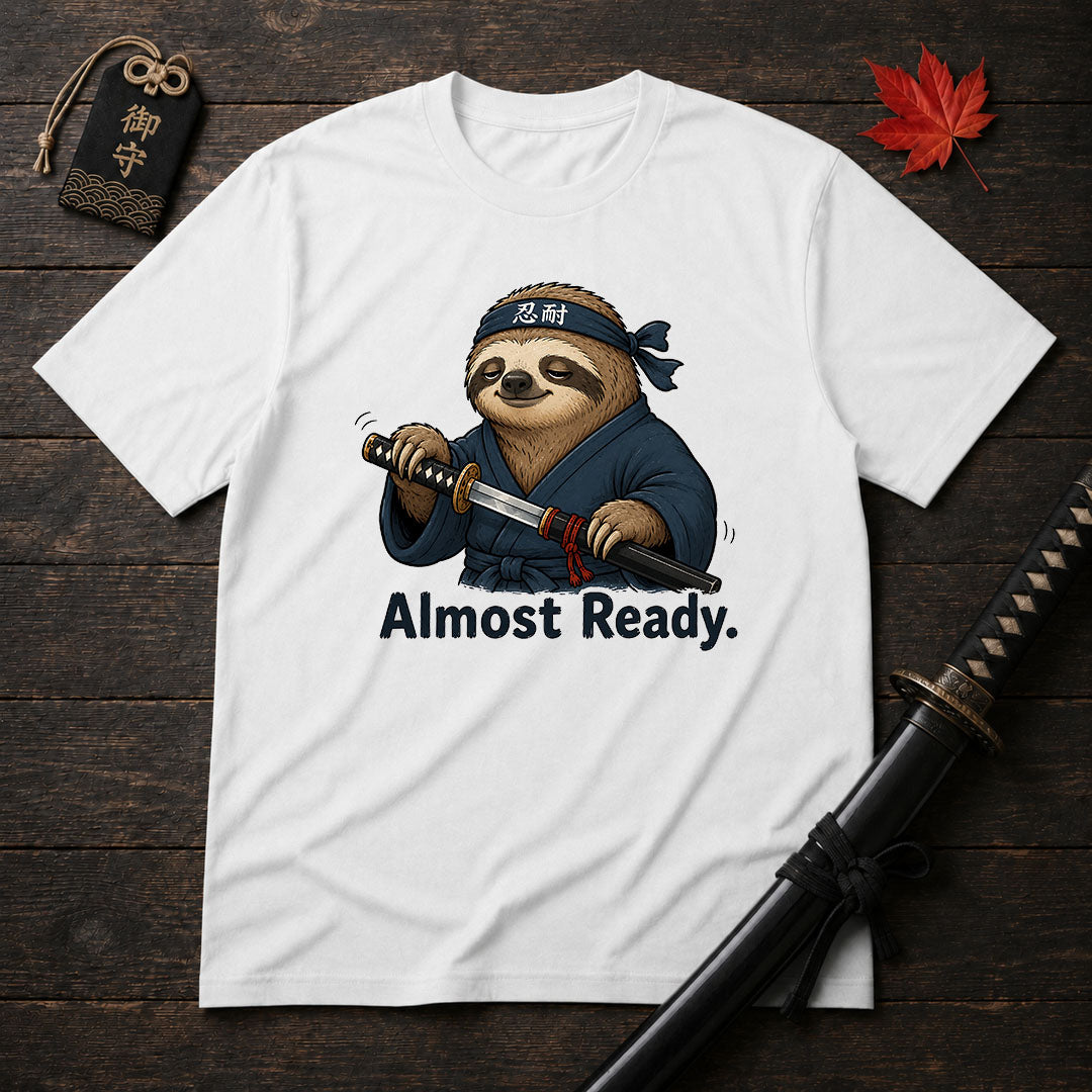Samurai Sloth Almost Ready T-Shirt