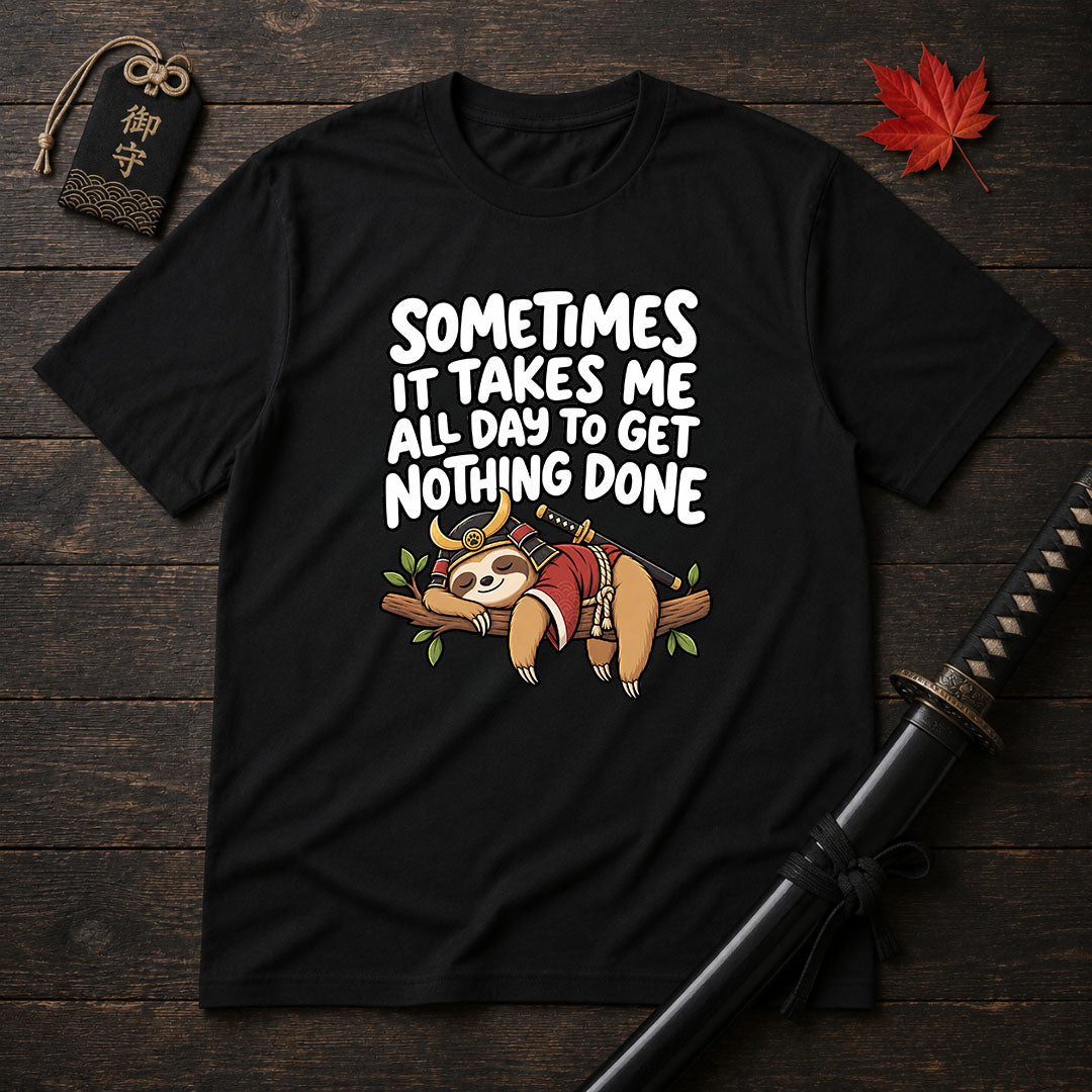 Samurai Sloth Nap T-Shirt