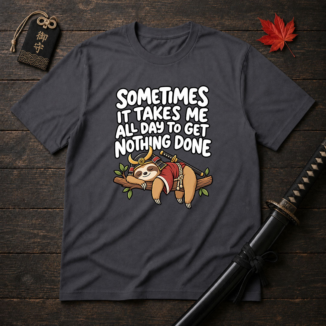 Samurai Sloth Nap T-Shirt