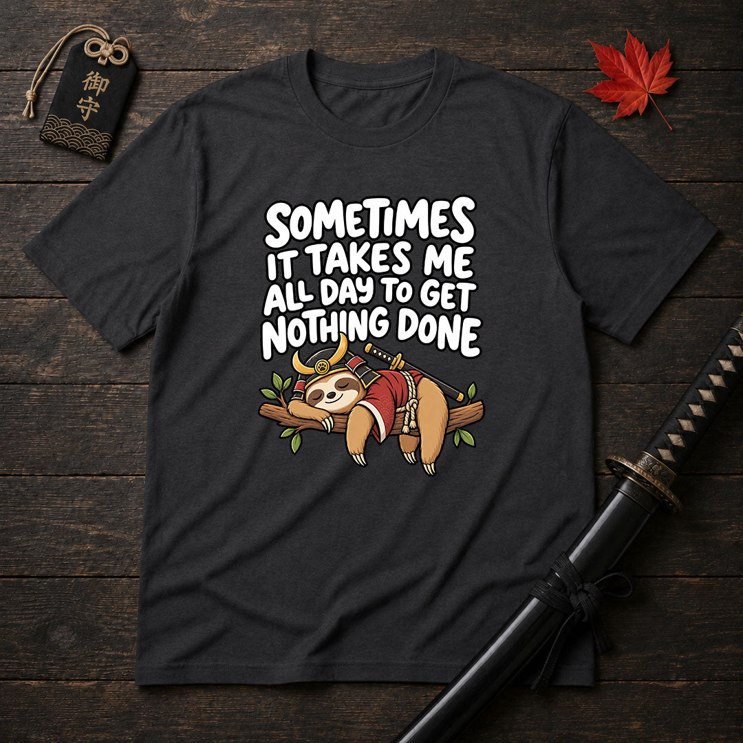 Samurai Sloth Nap T-Shirt