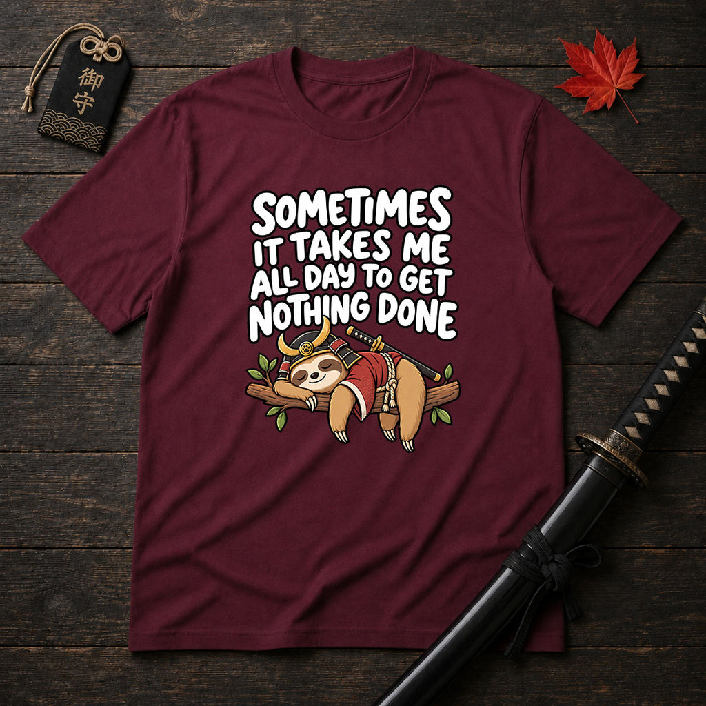 Samurai Sloth Nap T-Shirt