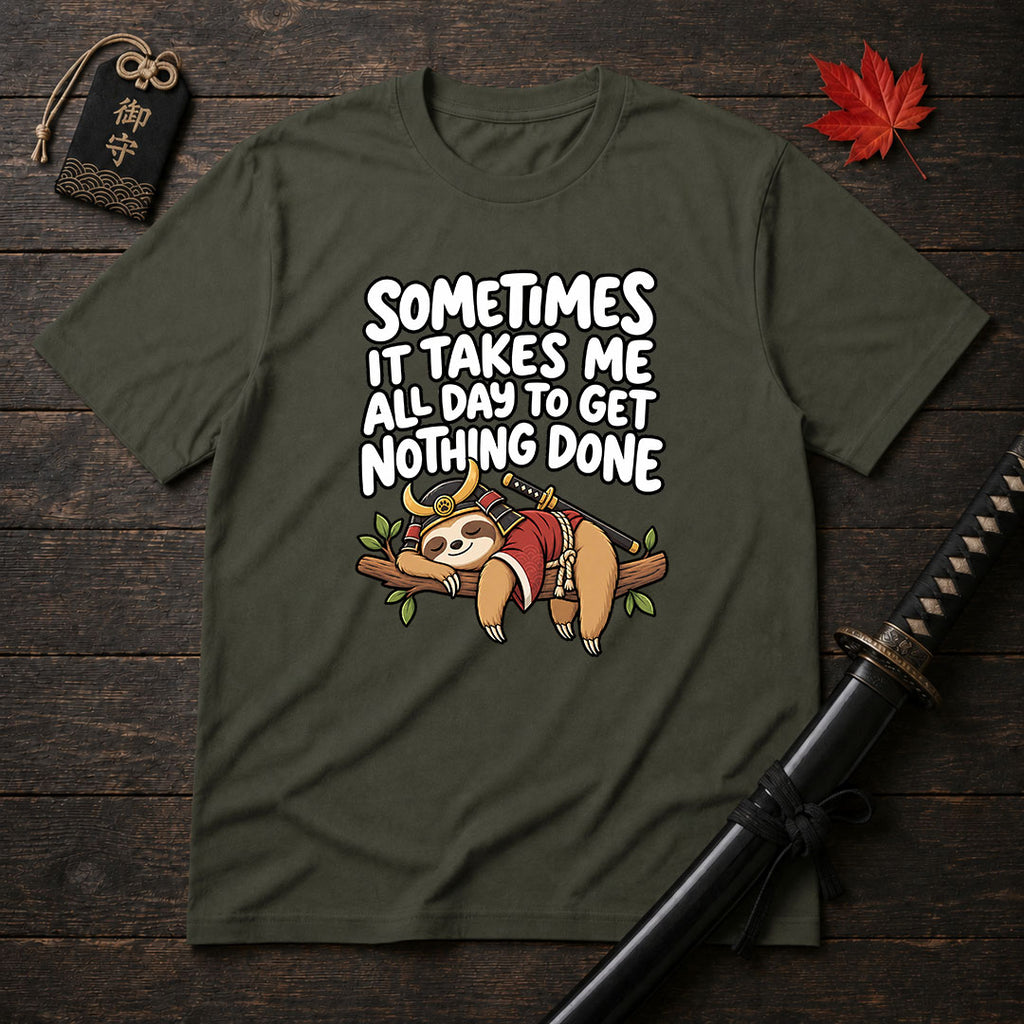 Samurai Sloth Nap T-Shirt