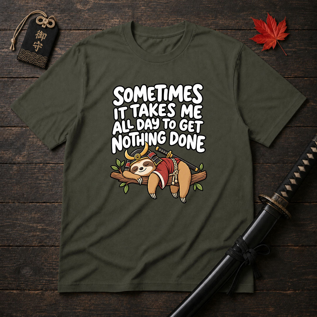 Samurai Sloth Nap T-Shirt