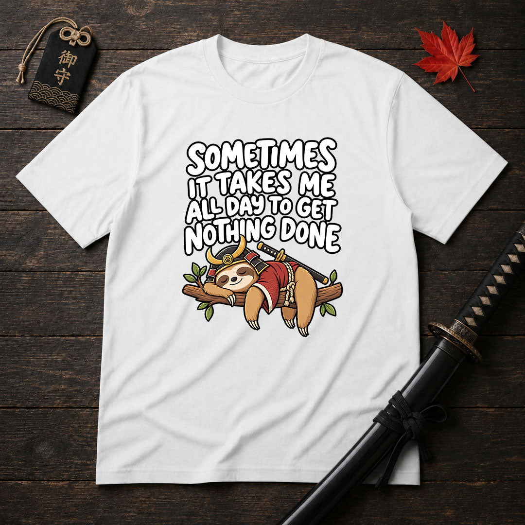 Samurai Sloth Nap T-Shirt