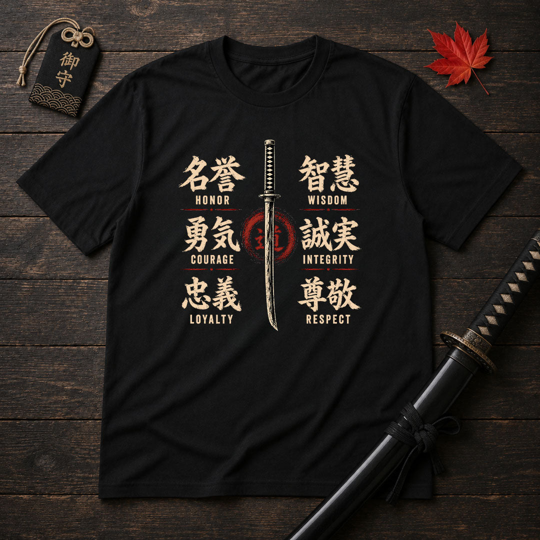 Samurai Sword and Kanji T-Shirt