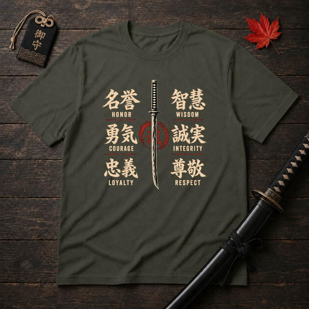 Samurai Sword and Kanji T-Shirt