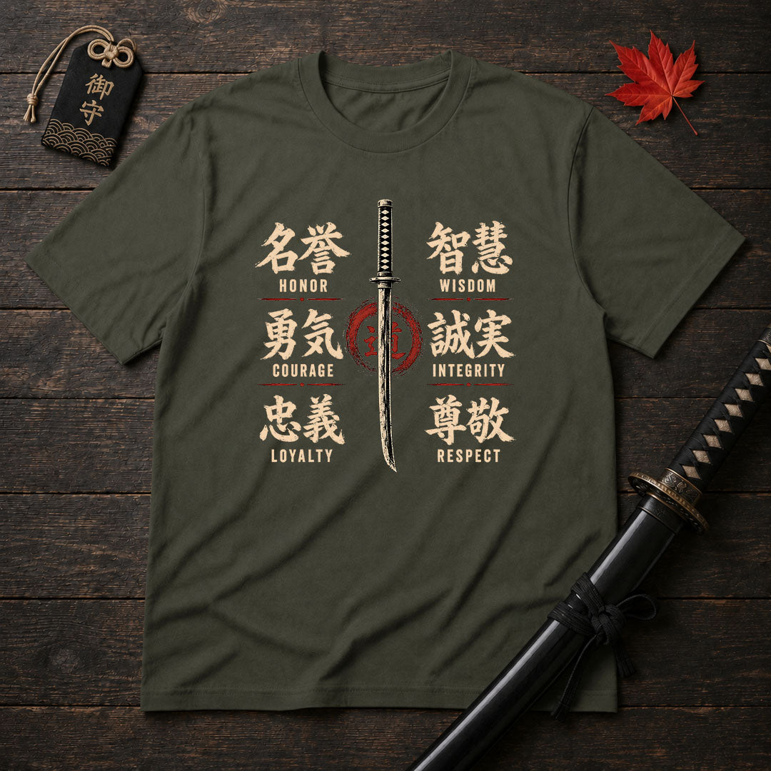 Samurai Sword and Kanji T-Shirt